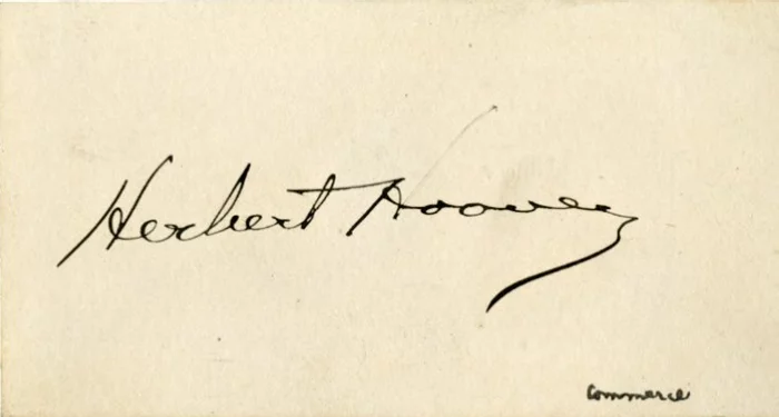 Herbert Hoover autograph