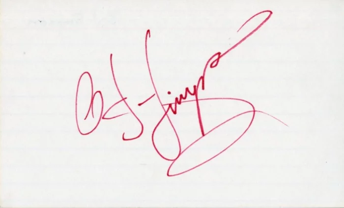 O. J. Simpson autograph