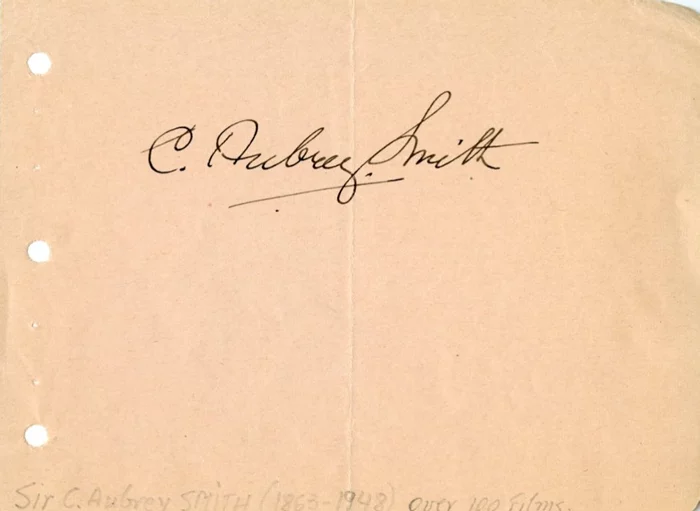 C. Aubrey Smith autograph