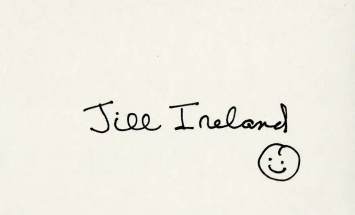Jill Ireland autograph