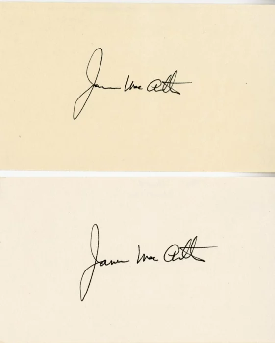 James MacArthur autograph