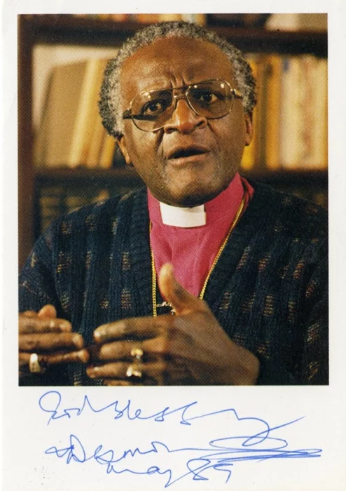 Desmond Tutu autograph