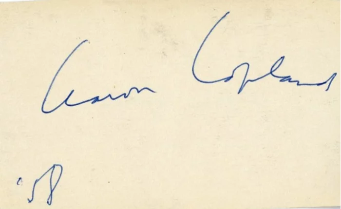 Aaron Copeland autograph