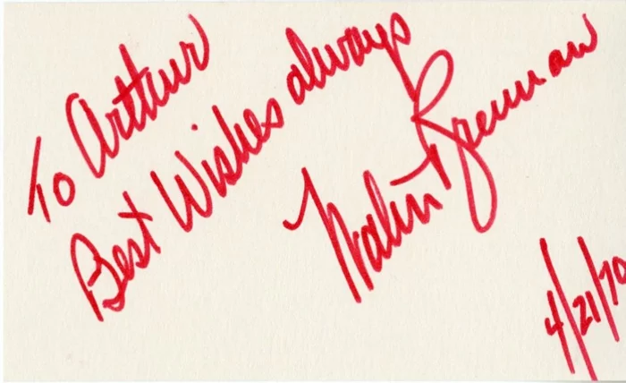 Walter Brennan autograph