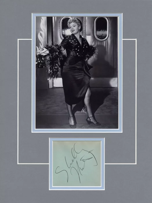 Shelley Winters autograph