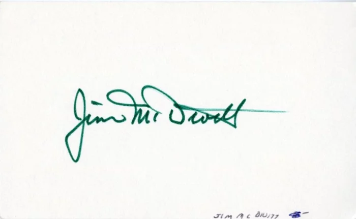 James McDivitt autograph