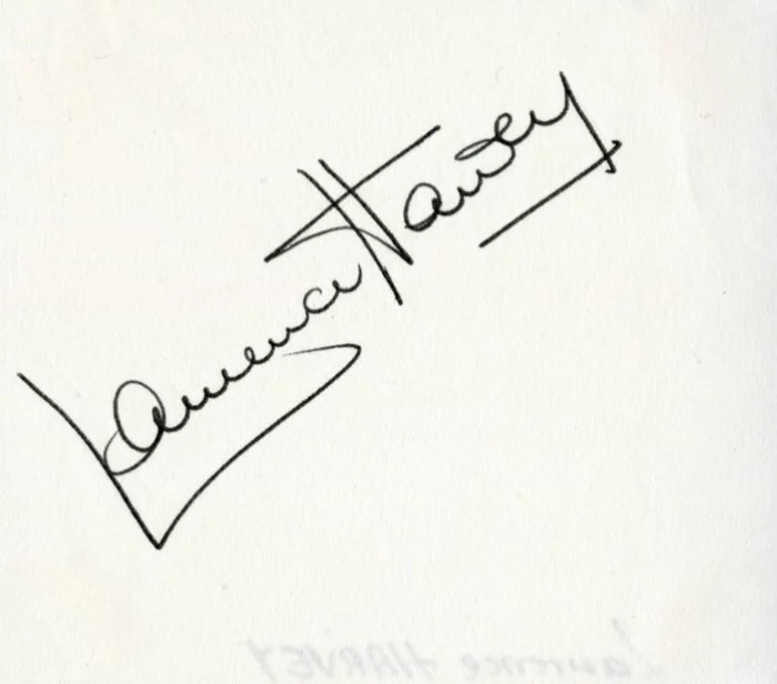 Laurence Harvey autograph