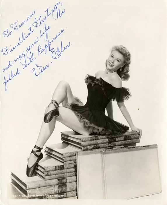 Vera-Ellen autograph
