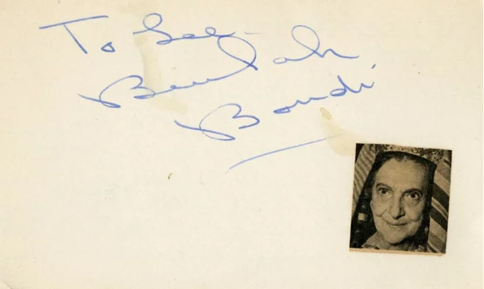 Beulah Bondi autograph
