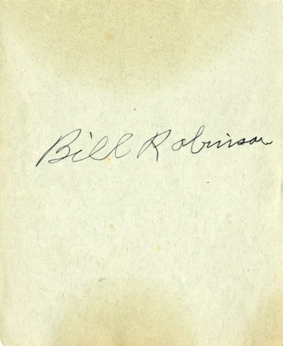 Bill Robinson autograph