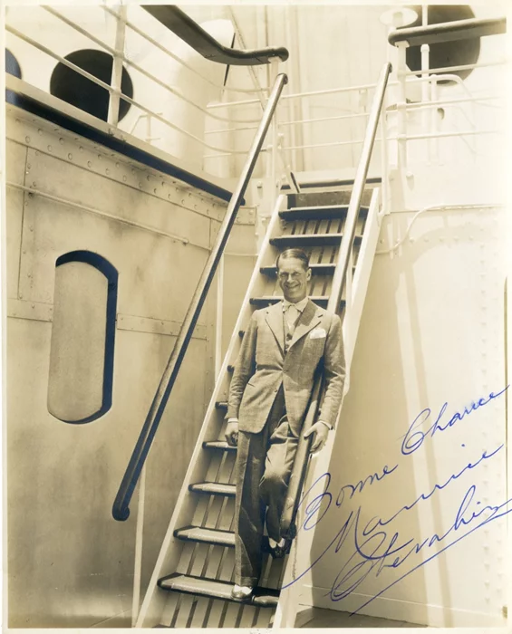 Maurice Chevalier autograph