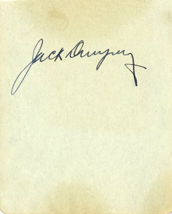 Jack Dempsey autograph