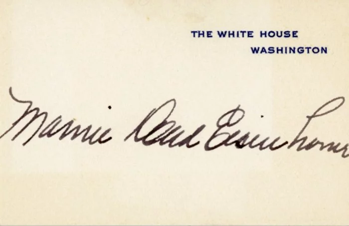 Mamie Daud Eisenhower autograph
