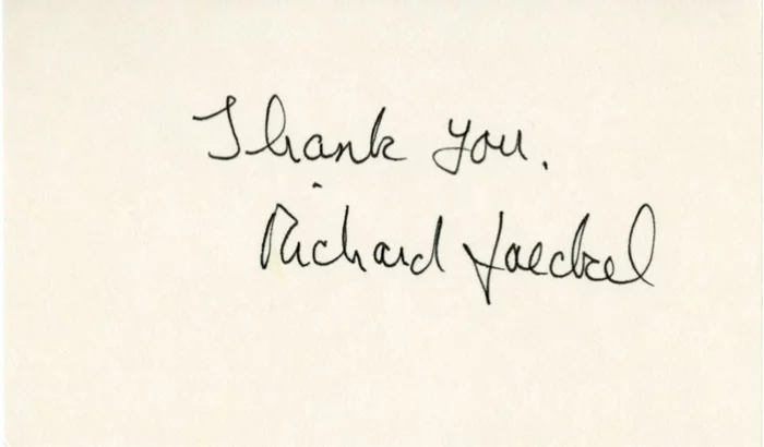 Richard Jaeckel autograph