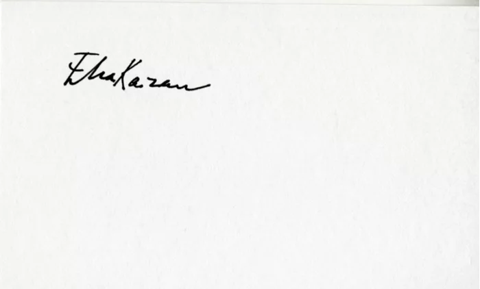 Elia Kazan autograph
