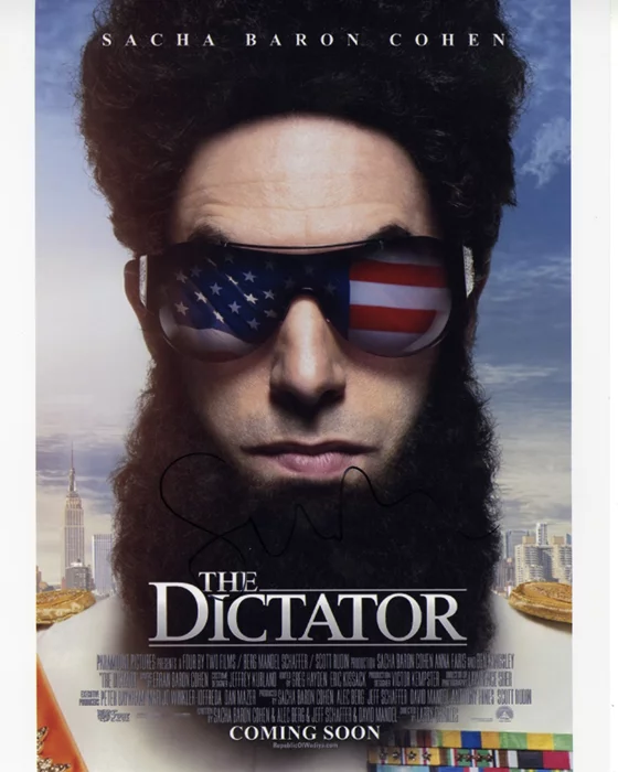 Sacha Baron Cohen autograph