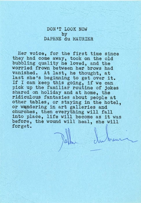 Daphne du Maurier autograph