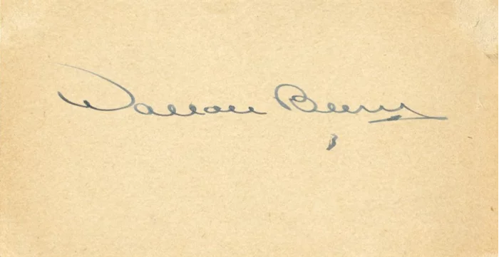 Wallace Beery autograph