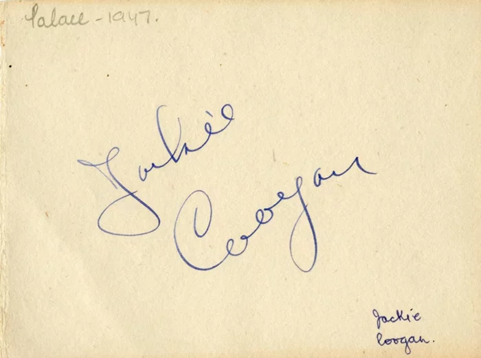 Jackie Coogan autograph