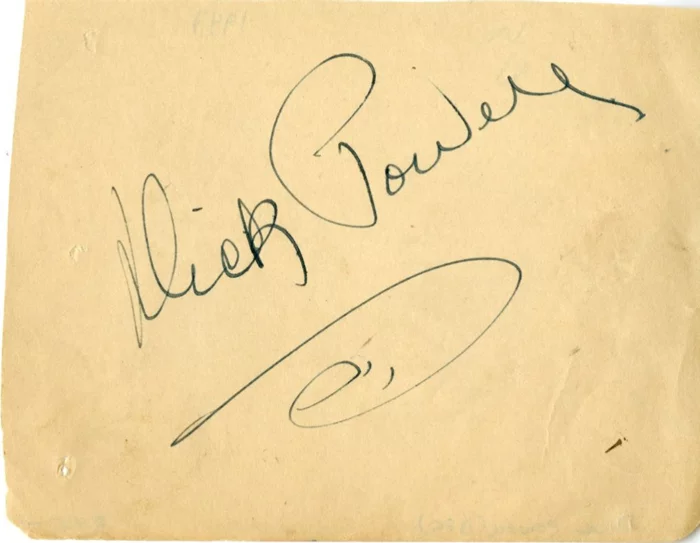 Dick Powell autograph