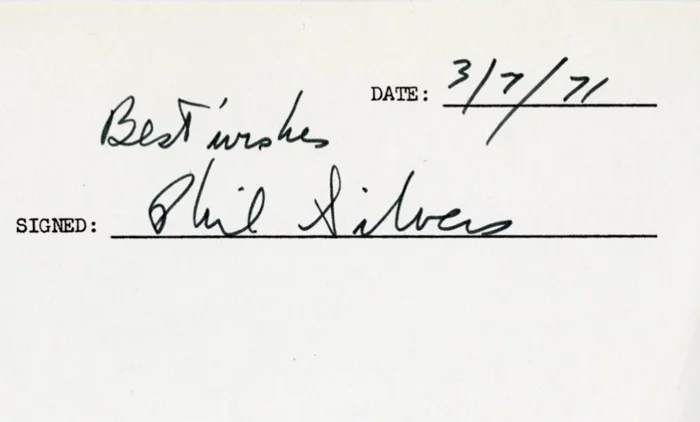 Phil Silvers autograph