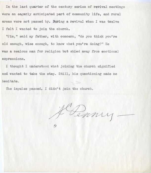 J.C. Penney autograph