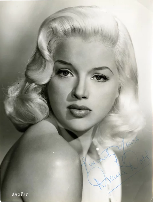 Diana Dors autograph