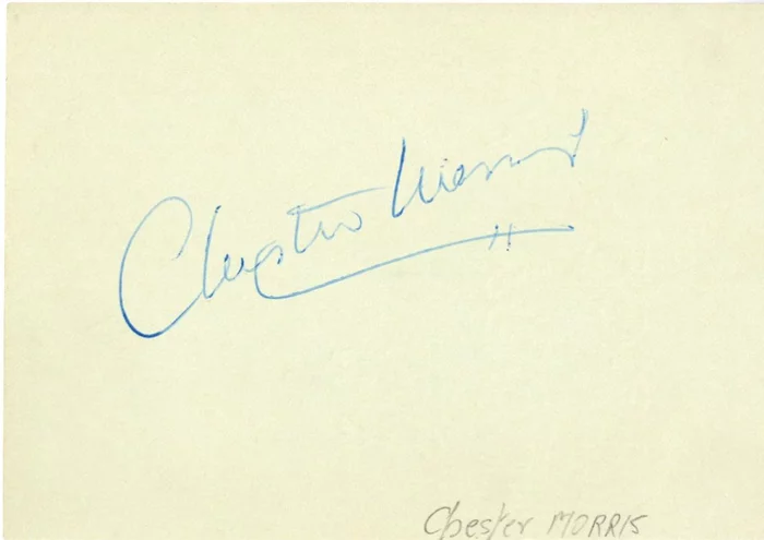 Chester Morris autograph