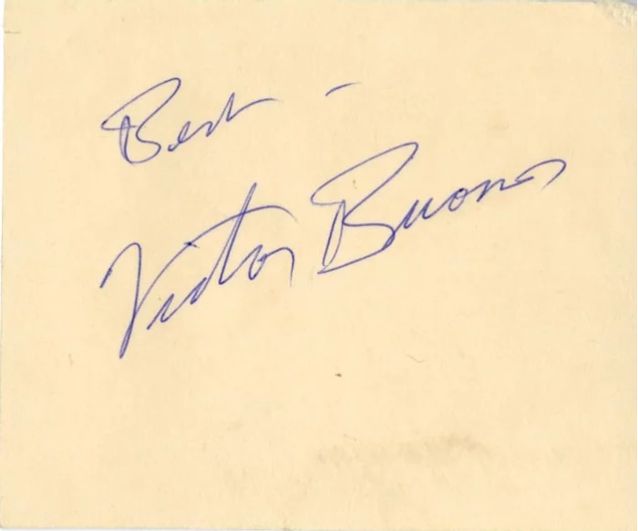 Victor Buono autograph