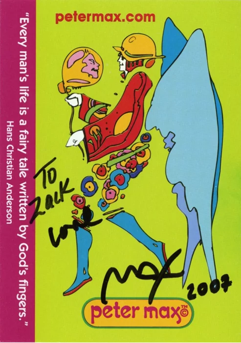 Peter Max autograph