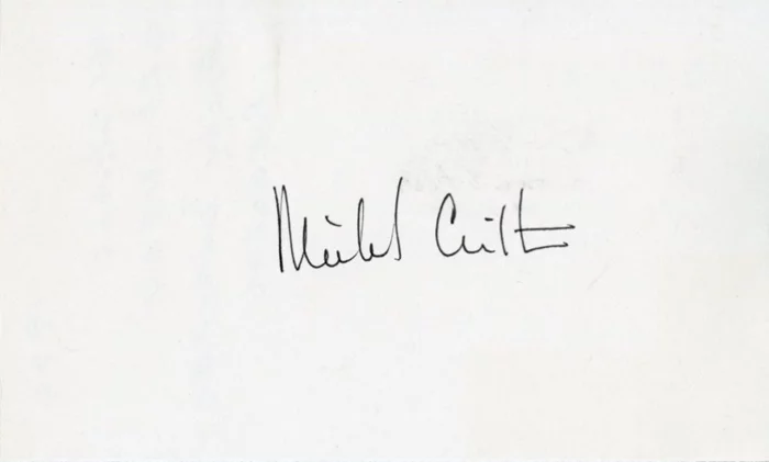 Michael Crichton autograph