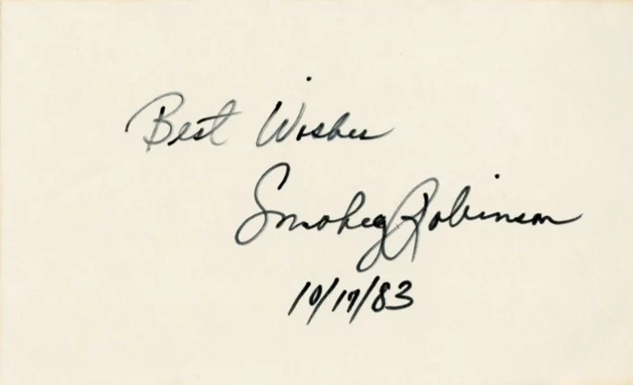 Smokey Robinson autograph