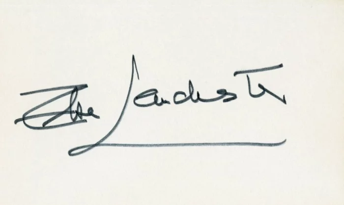 Elsa Lanchester autograph