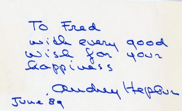 Audrey Hepburn autograph