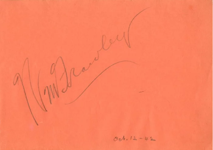 William Frawley autograph