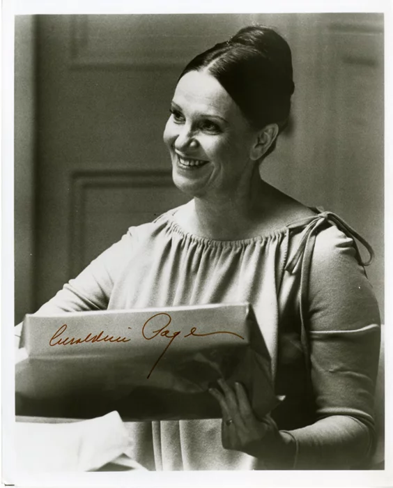 Geraldine Page autograph