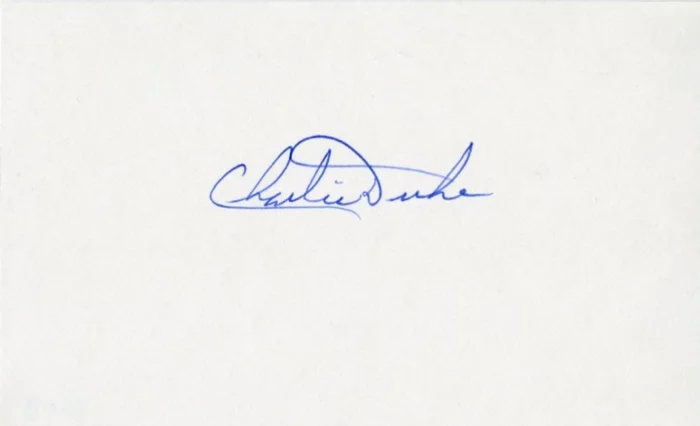 Charles Duke autograph