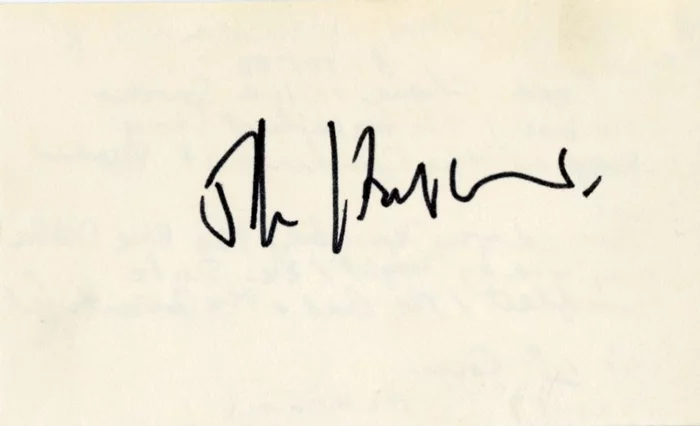 John Houseman autograph
