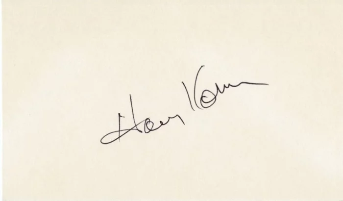 Harvey Korman autograph