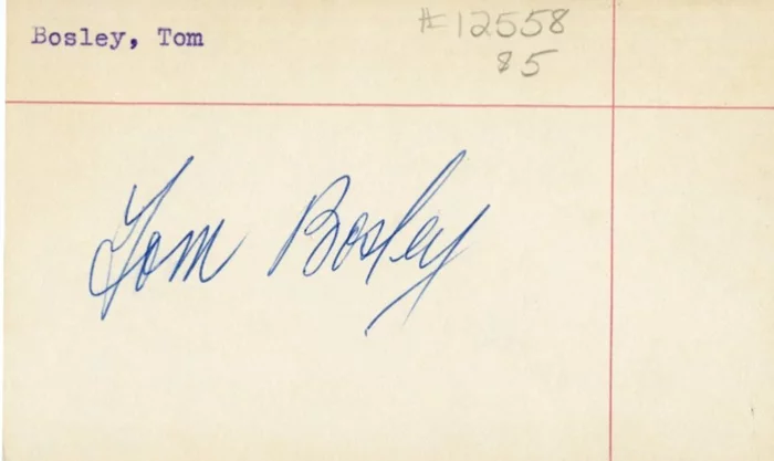 Tom Bosley autograph