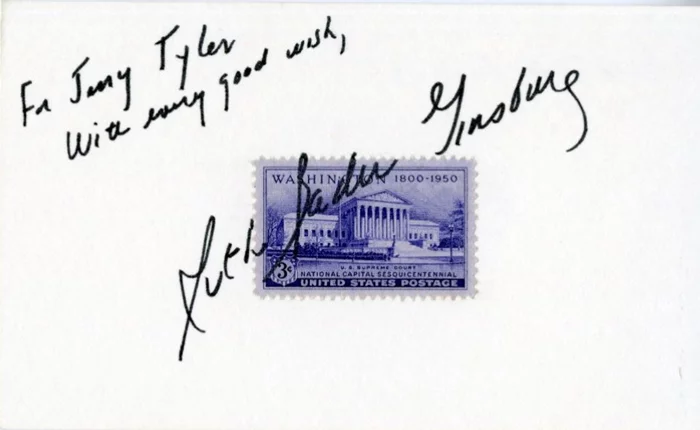 Ruth Bader Ginsburg autograph