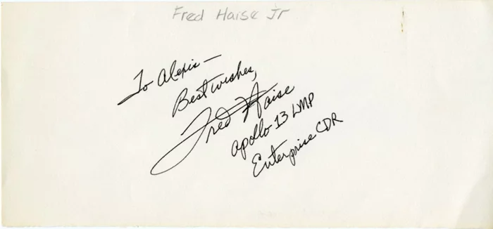 Fred Haise autograph