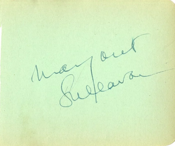 Margaret Sullivan autograph