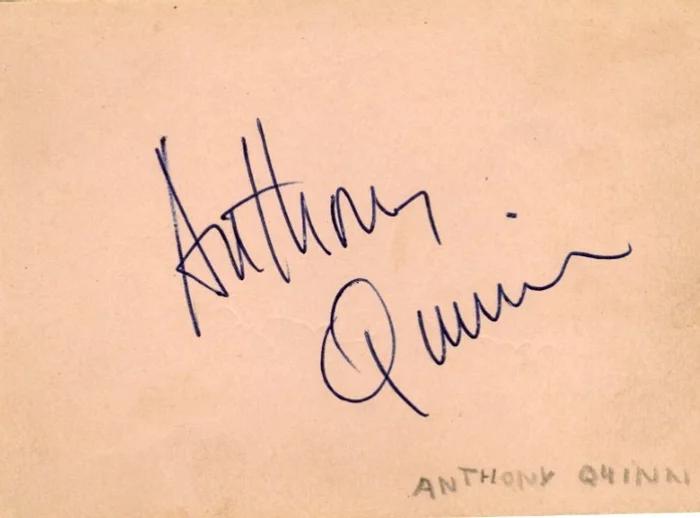 Anthony Quinn autograph