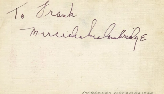 Mercedes McCambridge autograph