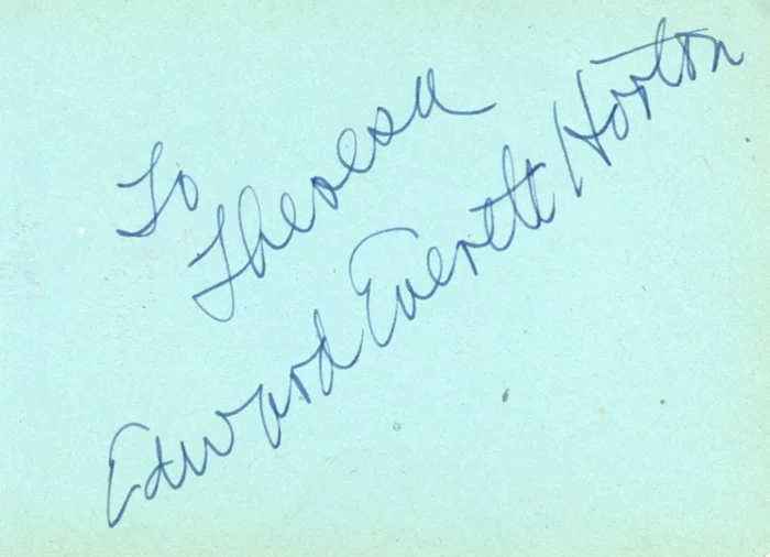 Edward Everett Horton autograph