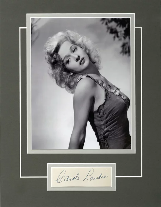 Carole Landis autograph