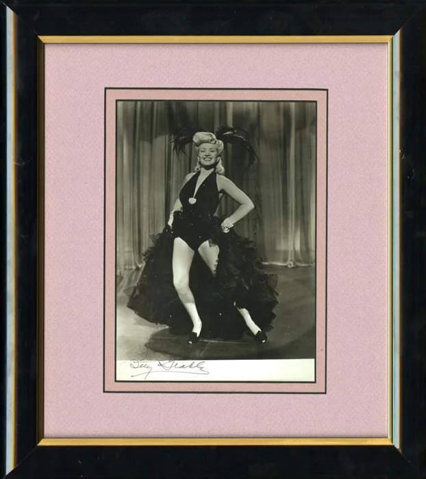 Betty Grable autograph