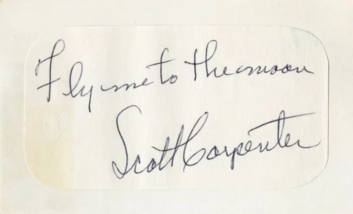 Scott Carpenter autograph