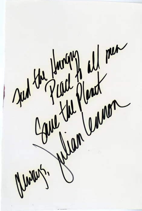 Julian Lennon autograph